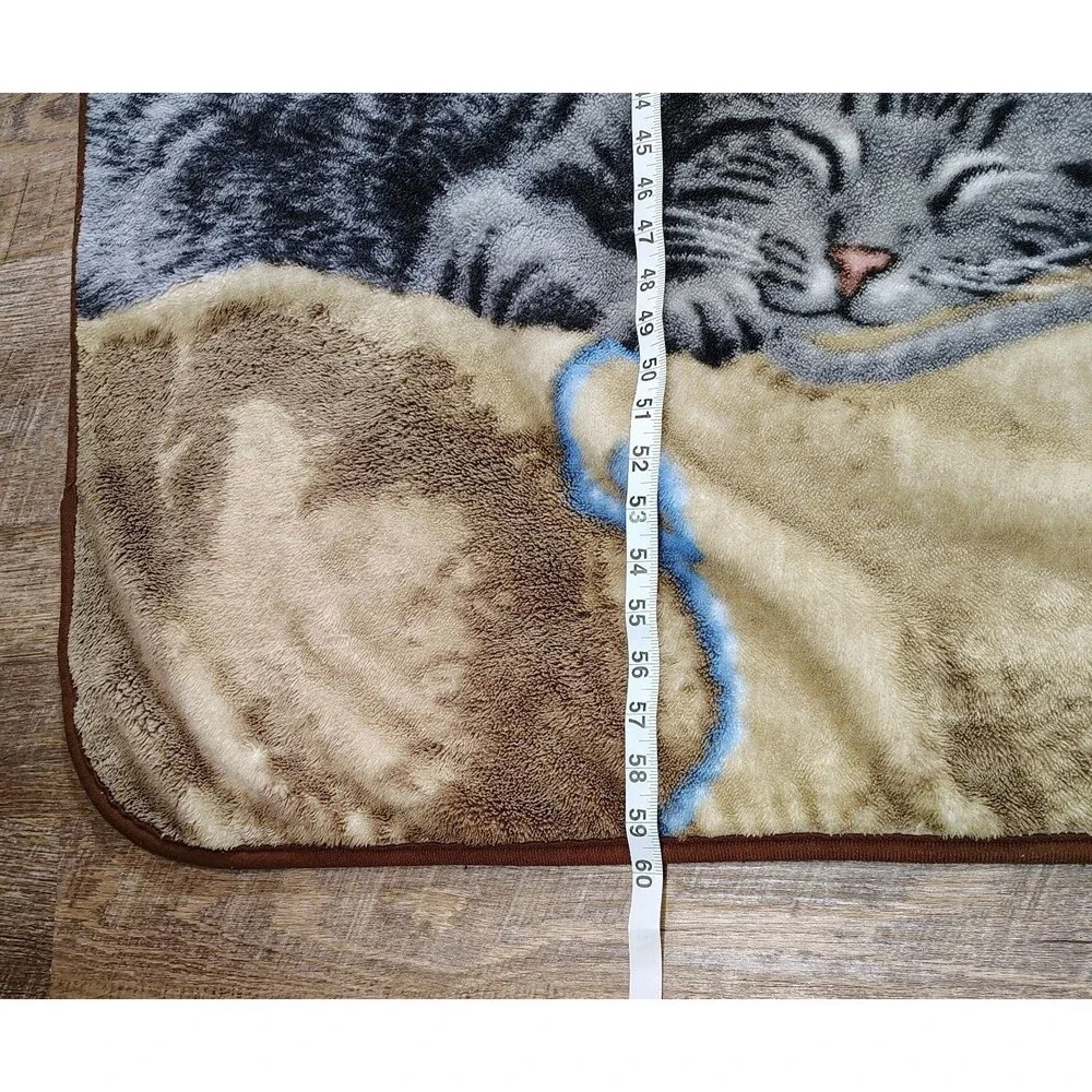 Cat Throw Blanket Plush Soft Books Yarn Cottagecore Crazy Cat Lady Cozy Cottage